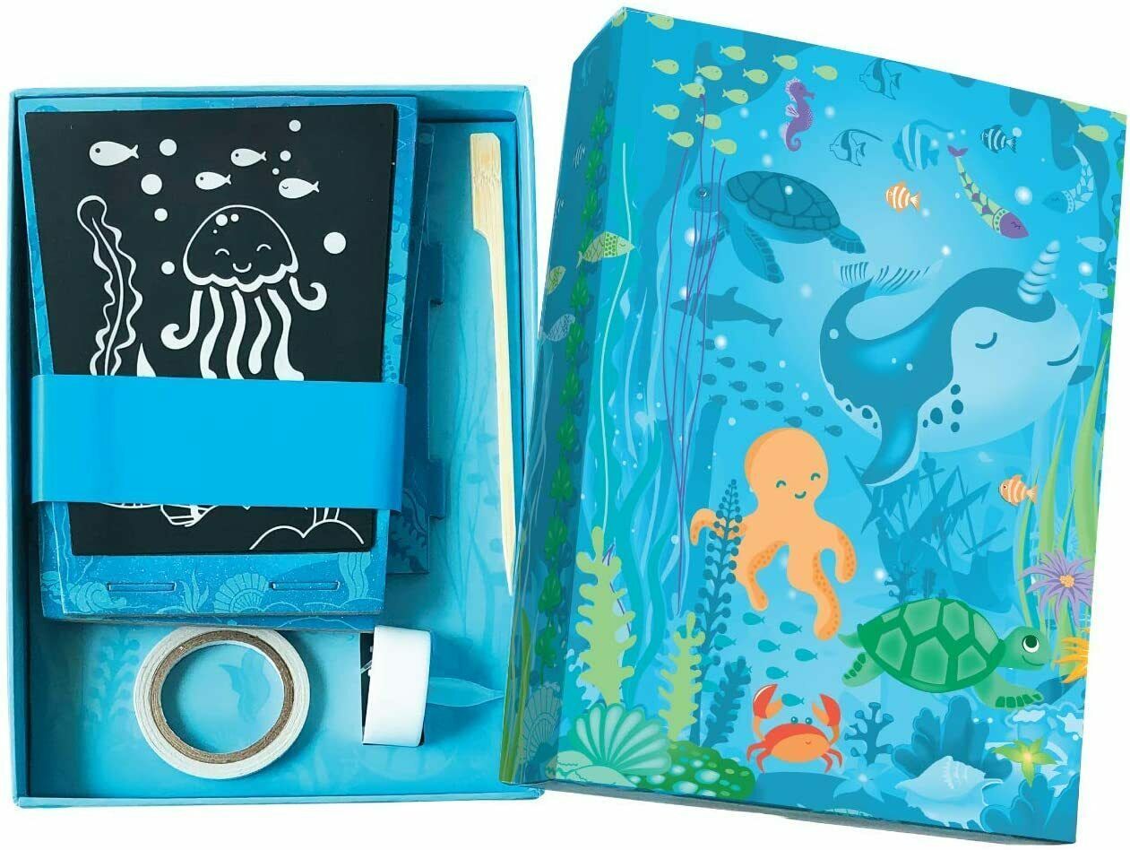 BOX CANDIY Totally Twilight Under The Sea Life Scratch Art Lantern Kit Keepsake