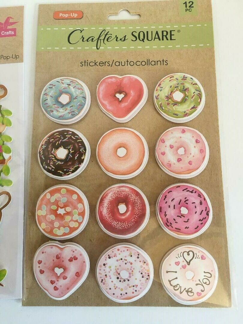 Crafter’s Square stickers crafts 12 pcs pk lot of 2 Stickers