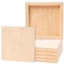 Wood Canvas, Panel Boards For Painting (8 X 8 In, 6-Pack).. - £30.46 GBP