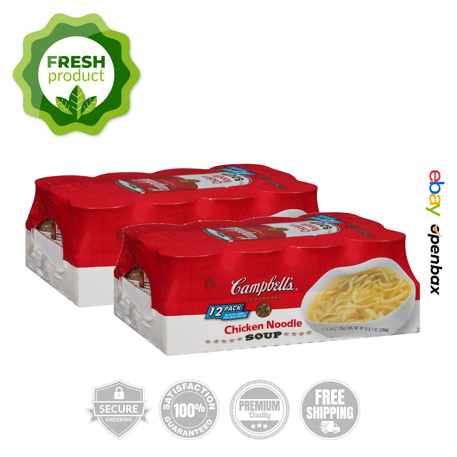 Primary image for Campbell's Condensed Chicken Noodle Soup (10.75 oz., 12 ct.) (2pk)