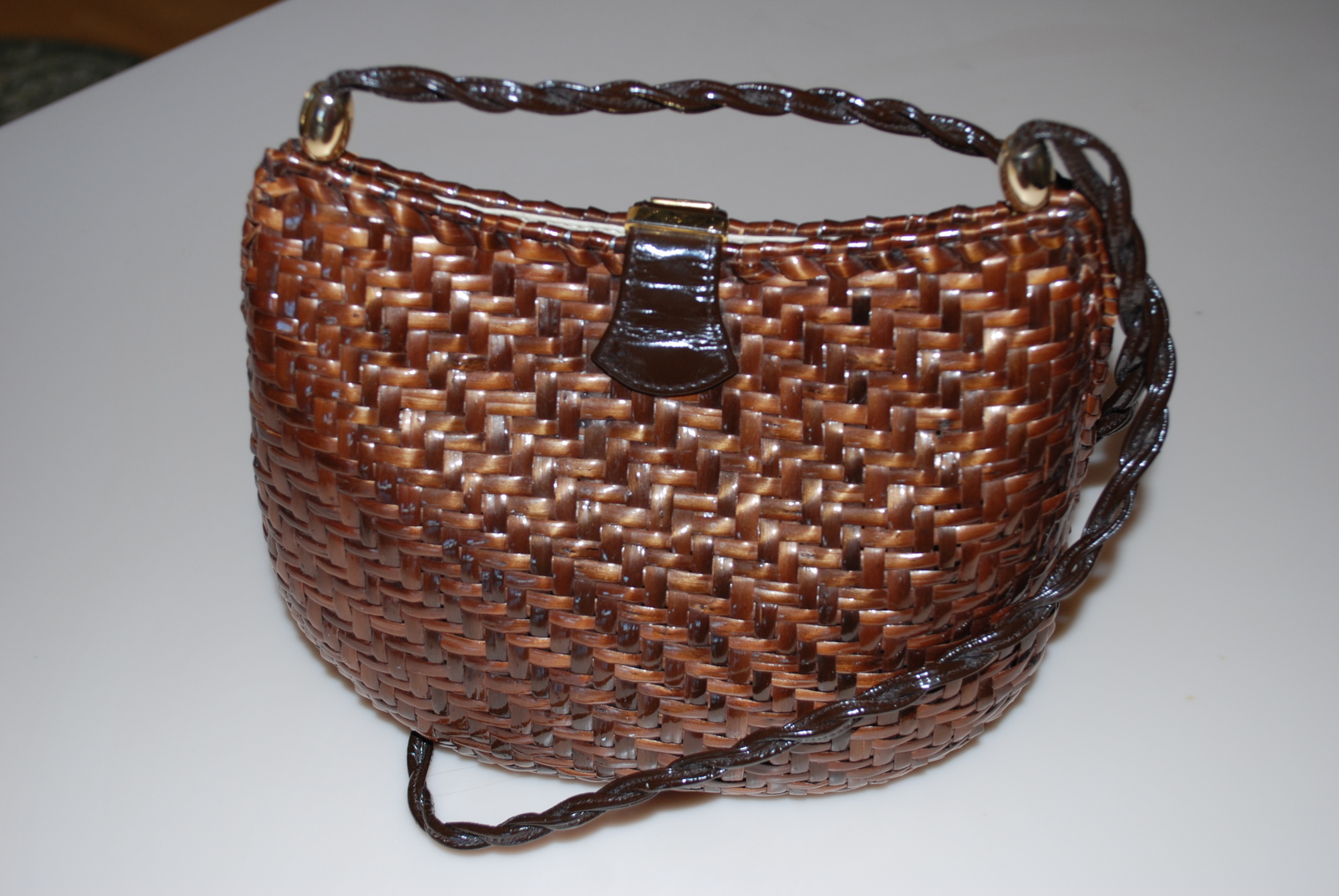 woven basket clutch