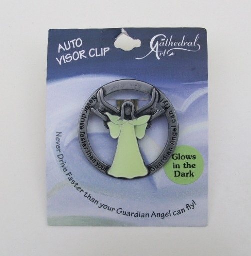 Auto Visor Clip, Guardian Angel, Never Drive Faster..., Glows in the