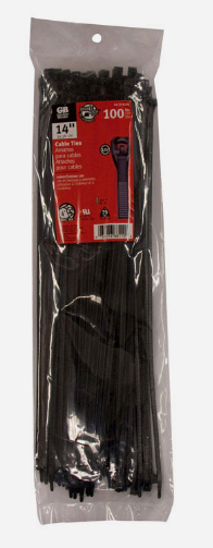 Gardner Bender 14 Black CABLE TIE 100 Pack UV Resistant Nylon Secure 46-315UVB