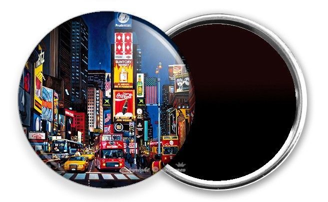 NYC MANHATTAN NEW YORK CITY THAT NEVER SLEEPS TIMES SQUARE REFRIGERATOR MAGNETS