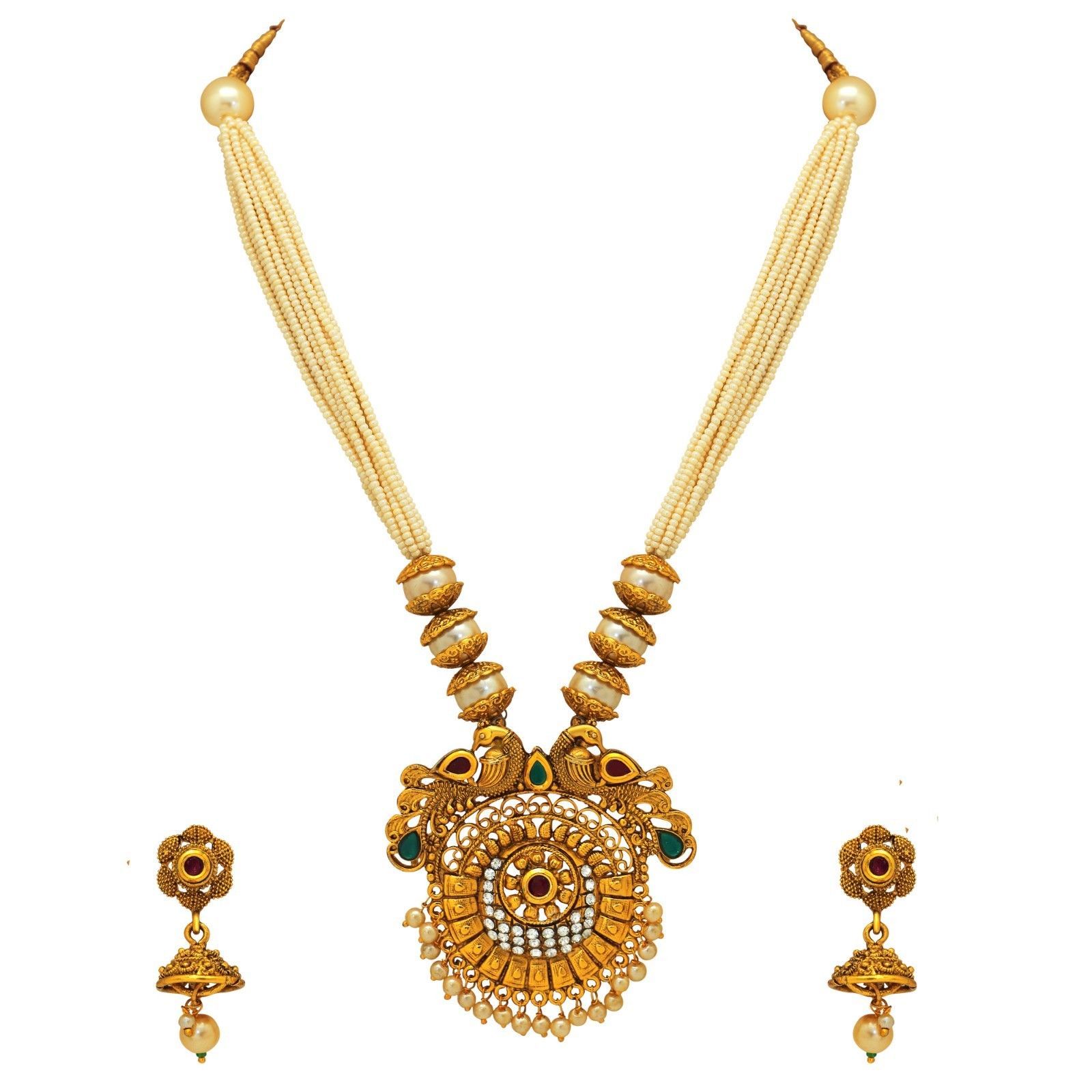 Indian Jewelry Bollywood Gold Plated Fashion Wedding Necklace Rajwadi ...