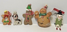 Lot of 5 Miscellaneous Christmas Tree Ornaments Various Sizes - $13.59