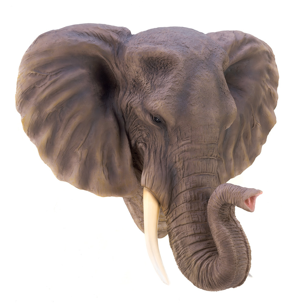Noble Elephant Large 11 inch Wall Decor Figures & Sculptures
