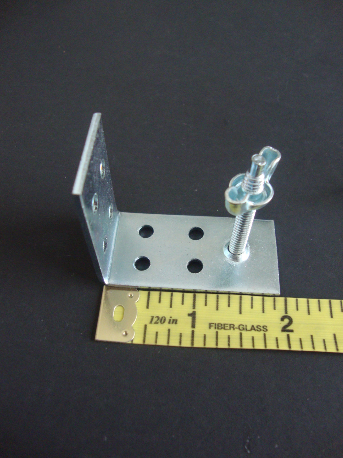 Small ROMAN SHADE 'L" Bracket with Wing Nut (a.k.a. New York Bracket