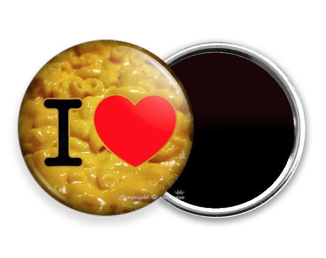 FUNNY QUOTE I LOVE MACARONI MAC AND CHEESE HEART NEW REFRIGERATOR FRIDGE MAGNET