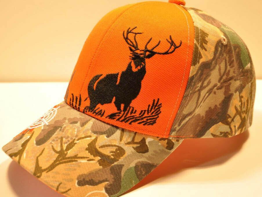 WHOLESALE NEW! BULL ELK HUNTING ORANGE CAMO CAP HAT - Men's Hats