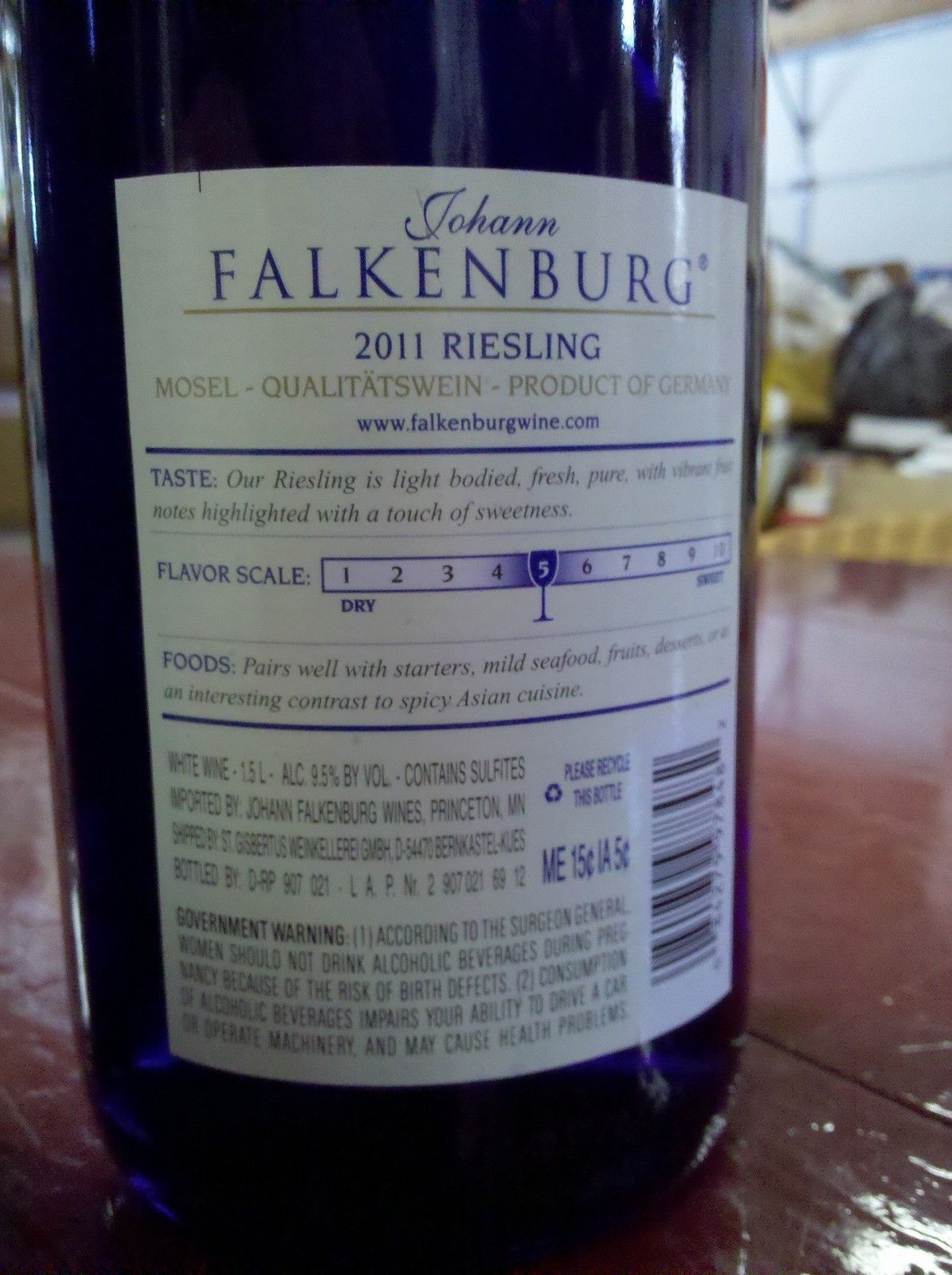 7H09 Cobalt Blue 19" Tall Riesling Wine and 50 similar items