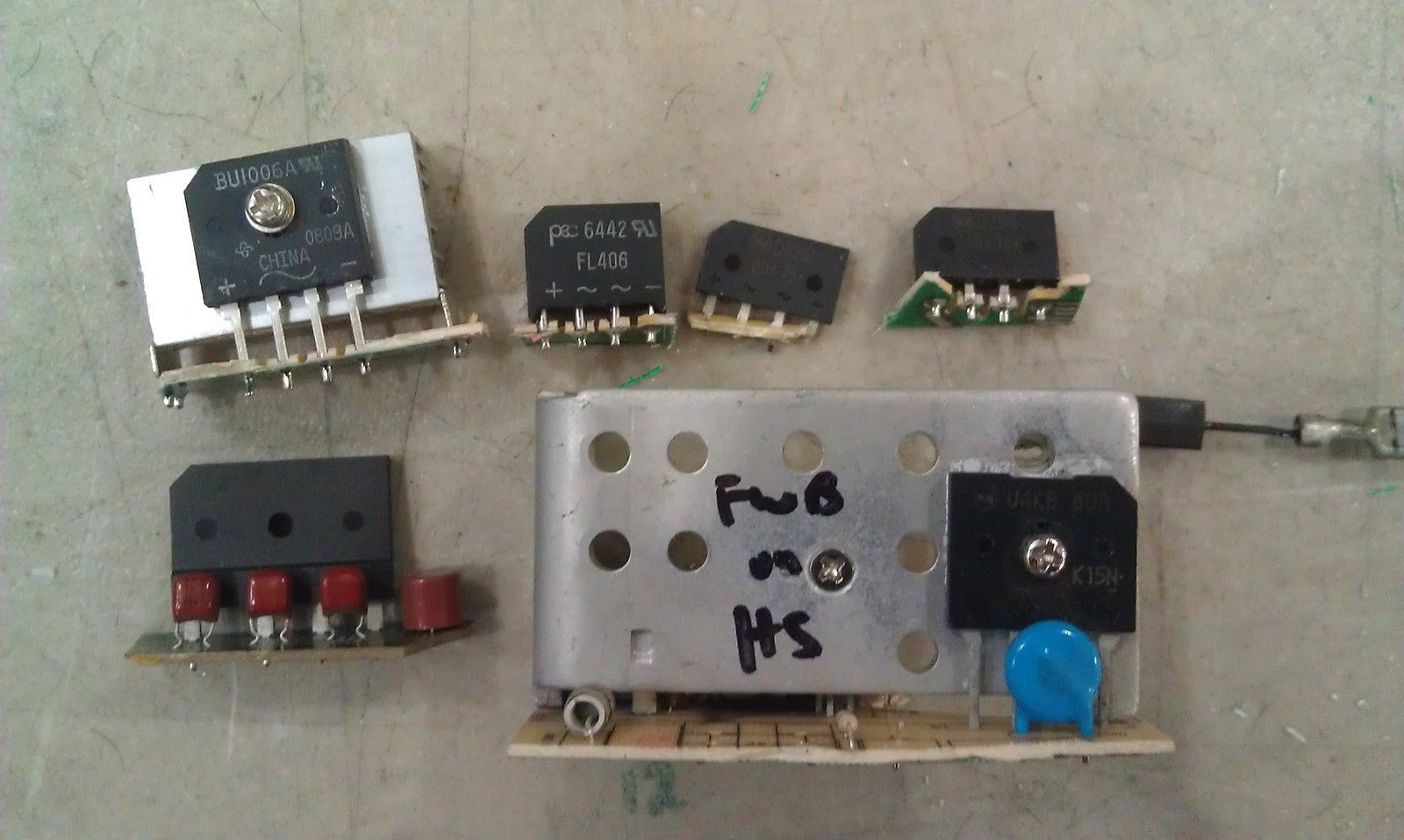 8Q98 ASSORTED FULL WAVE BRIDGE RECTIFIERS, AS SHOWN, GOOD CONDITION