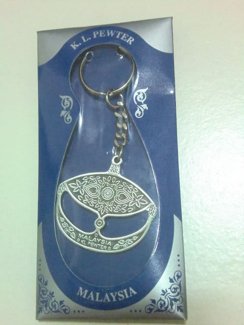 Pewter Keychain Malaysian moon kite Wau and 50 similar items