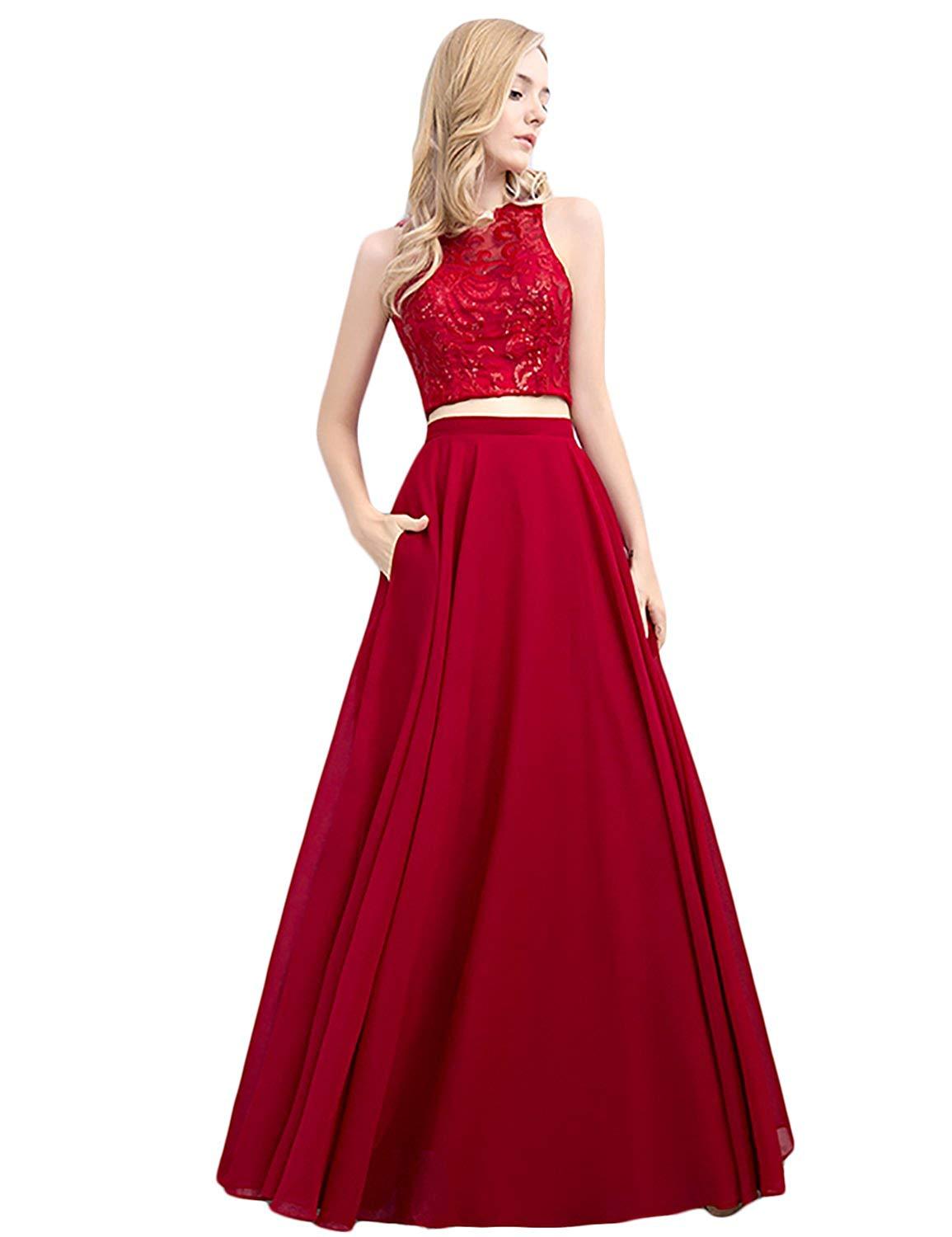 a line gown with pockets