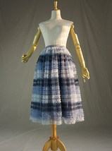Pink Red Tiered Tulle Skirt Outfit Layered Tulle Midi Skirt Custom Plus Size image 3