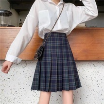 Lady Classic Wine Red Plaid Skirt Plus Size Pleated Plaid Skirt Christmas Outfit image 6