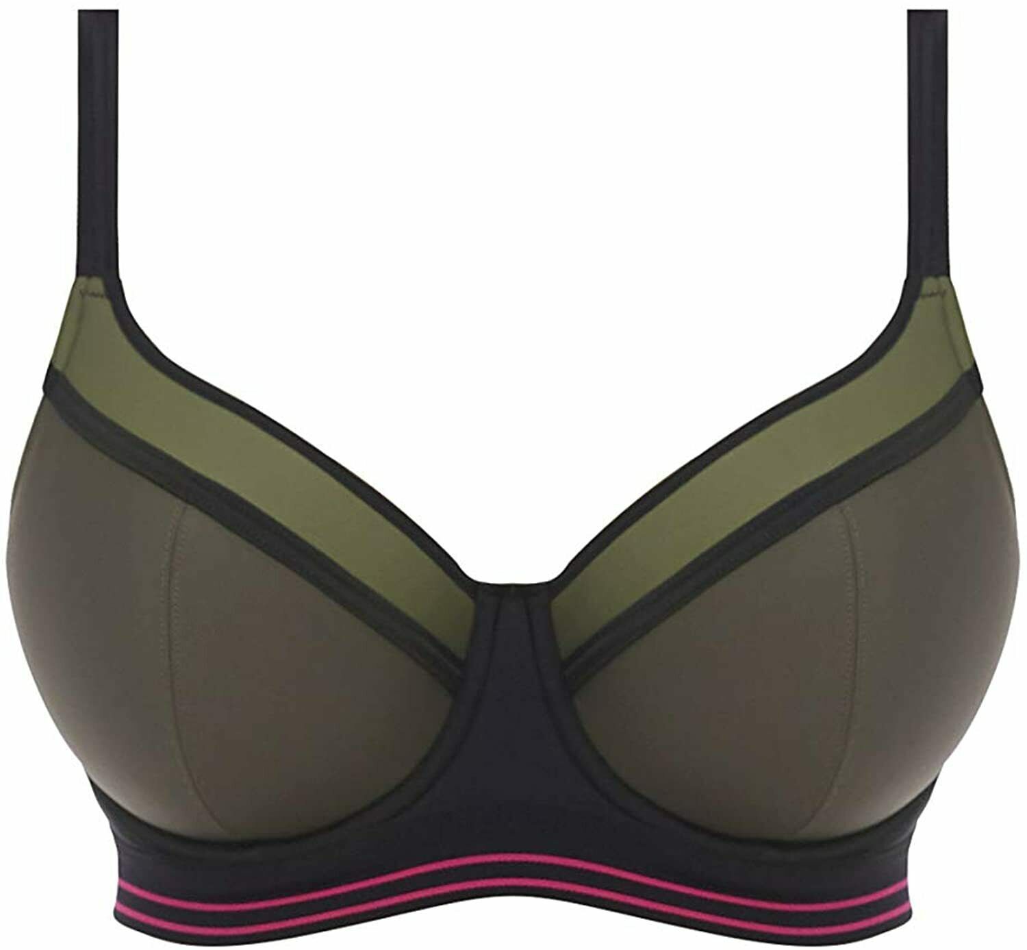 FREYA Khaki Green Club Envy Sweetheart Bikini Swim Top, US 36E, UK 36DD