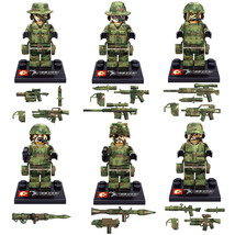 6pcs Falcon Commandos with Military Camo Uniform Minifigure Building Blo... - $13.89