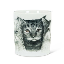 3 Cats Jumbo Mug Set of 4 Ceramic Kitty Kittens Faces Country Pet Feline 16 oz image 2