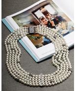 Camrose &amp; Kross Audrey Hepburn 5 Strand Faux Pearl Necklace 27.5&quot; Long - $149.99