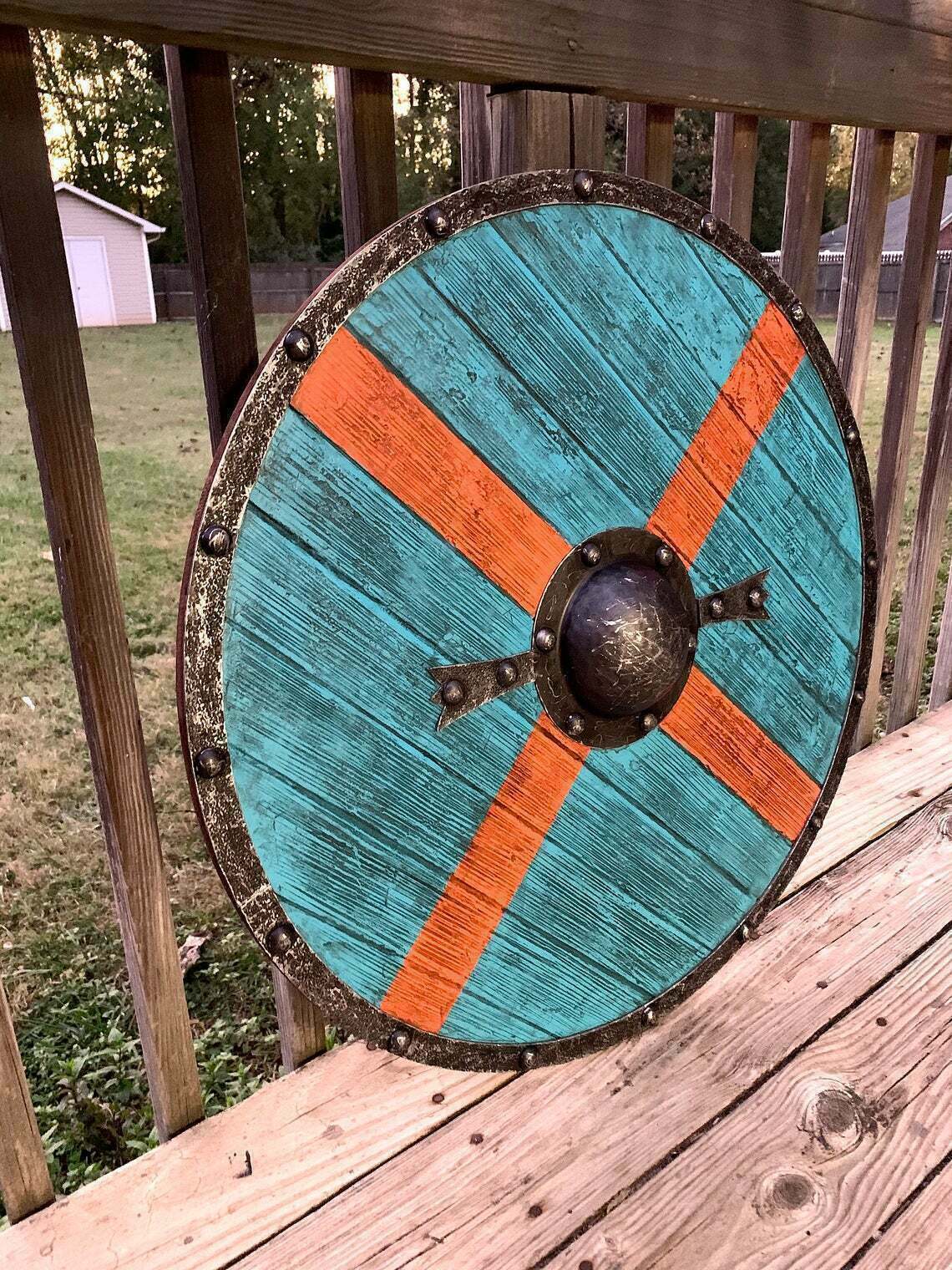 24 Inches Medieval Authentic Rollo Battleward Viking Shield For Viking ...