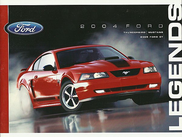 2004 Ford LEGENDS sales brochure catalog Thunderbird Mustang US 04 2005 ...