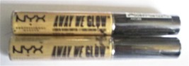 (2) NYX Cosmetics Away We Glow Liquid Highlighter 0.22 oz  AWG09 Golden ... - $9.49
