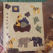 Bucilla's Patchworks Applique 13"x16" Quilt Project Noah's Ark 41142 Two by Two - $9.75