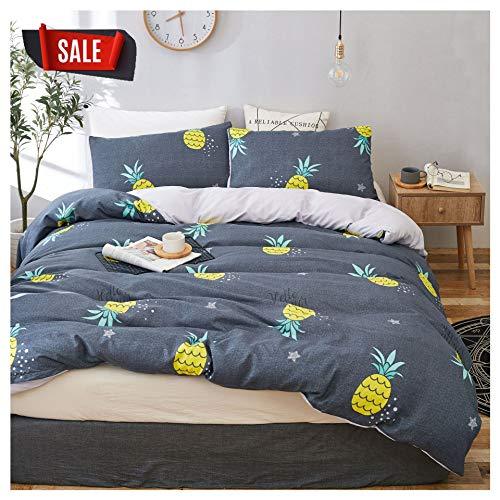 Elephant Soft Duvet Cover Set, Premium Microfiber, Pineapple Pattern On