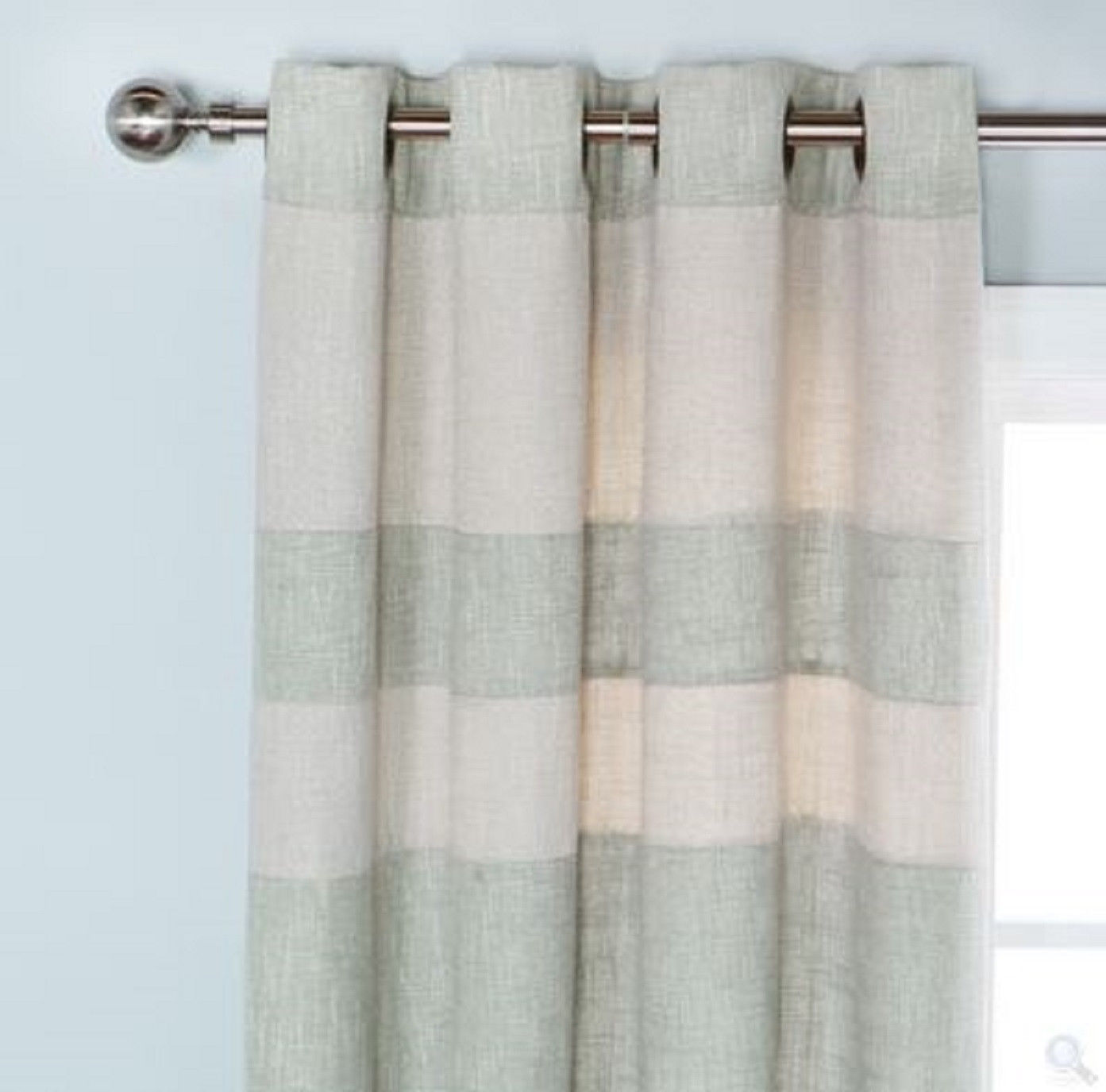 Contemporary Faux Linen Treatment Patio Door Grommet Curtains Drapes
