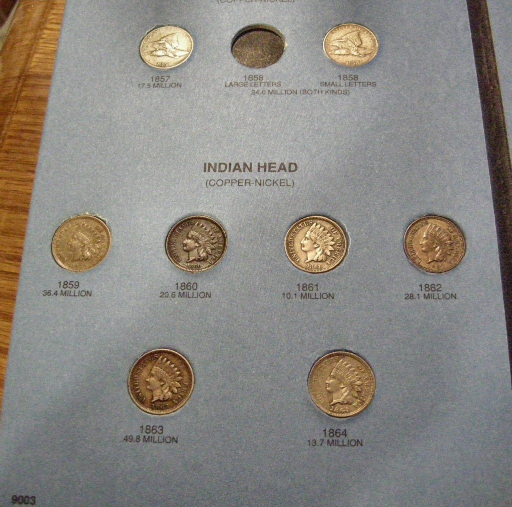 Primary image for Whitman Folder 49 Indian Head Cents High Grade + 3 Flying Eagles