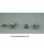 Pewter BREAD CHARMS + other misc metal/plastic charms robot / buffalo / ... - $9.00