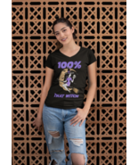 100% That Witch Women&#39;s Halloween V-Neck T-Shirt - $19.99+