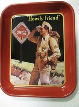 Coca-Cola 1992 Howdy Friend Reproduction Flat Rectangle Tray Coca-Cola Logo - $9.90