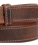 1¼&quot; DISTRESSED STITCHED BELT - Soft &amp; Durable Leather with Brass Roller ... - $48.97+