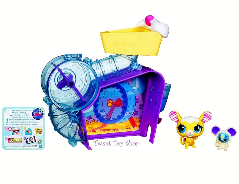 Littlest Pet Shop LPS Sweetie Mouse 3302 Rolleroos Hamster 3303 Cozy