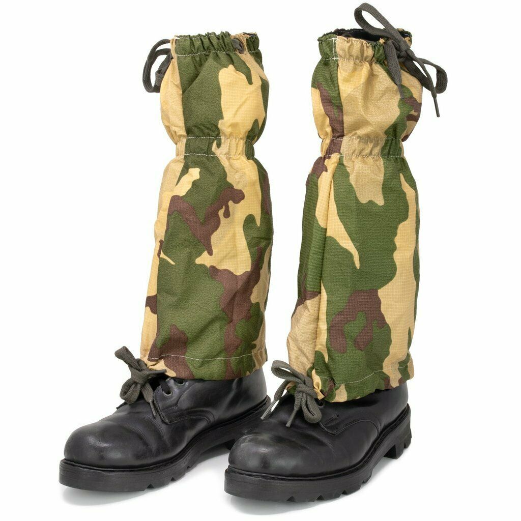 NEW Military Surplus Army Ripstop Gaiters Woodland Camo WaterResistant