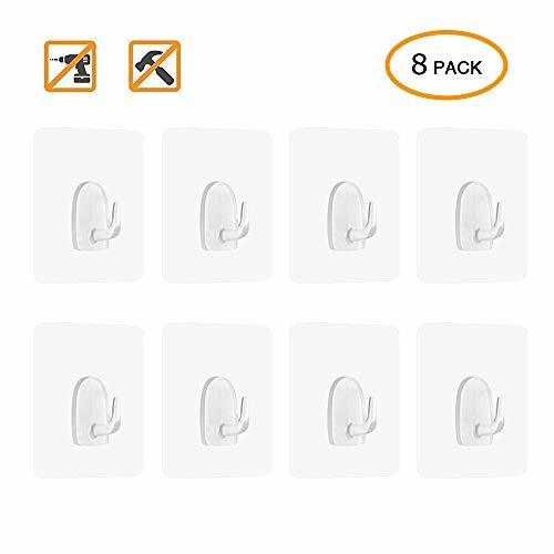 Adhesive Wall Hooks, Removable Wall Hangers, Heavy Duty Wall Hooks