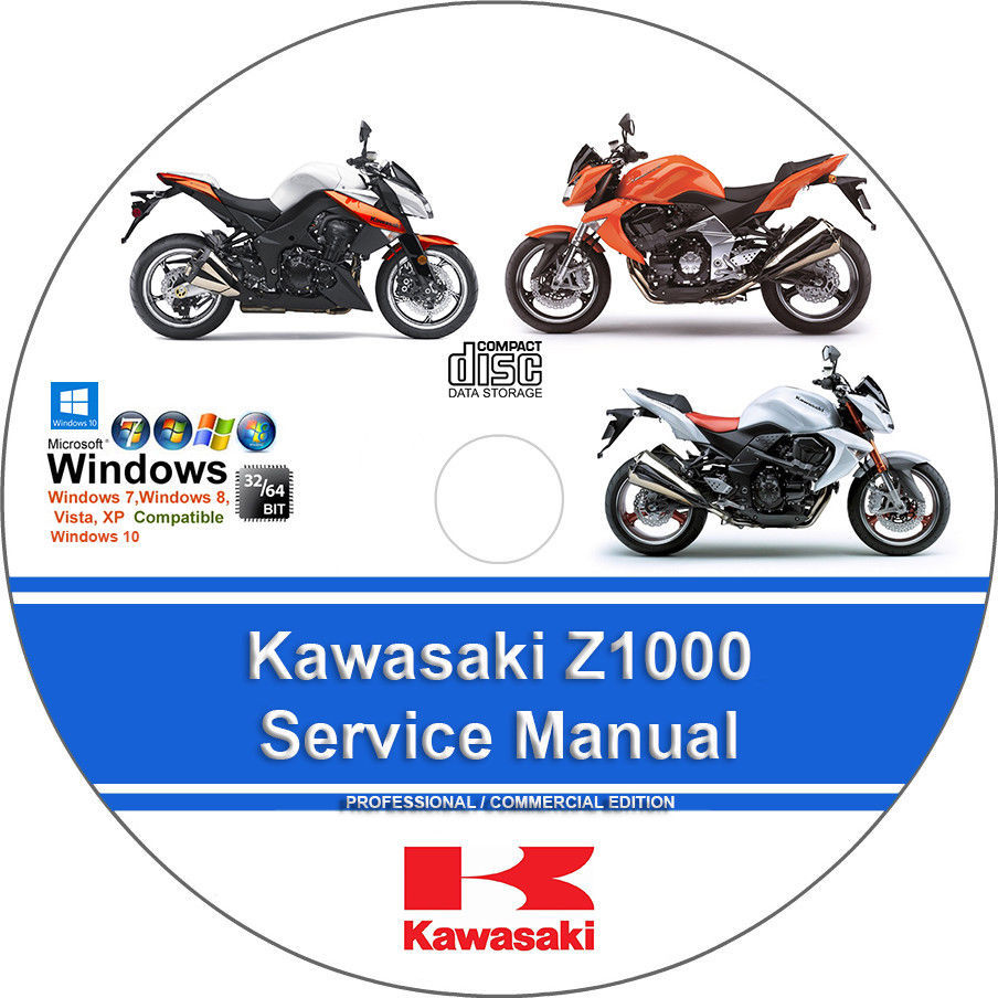 Kawasaki Z1000 2007 2008 2010 2011 2012 2013 2014 2015 Service Workshop