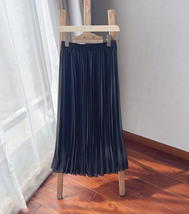Mid-Length - Pleated Chiffon Skirt - Brown - Custom Plus Size by Dressromantic image 5