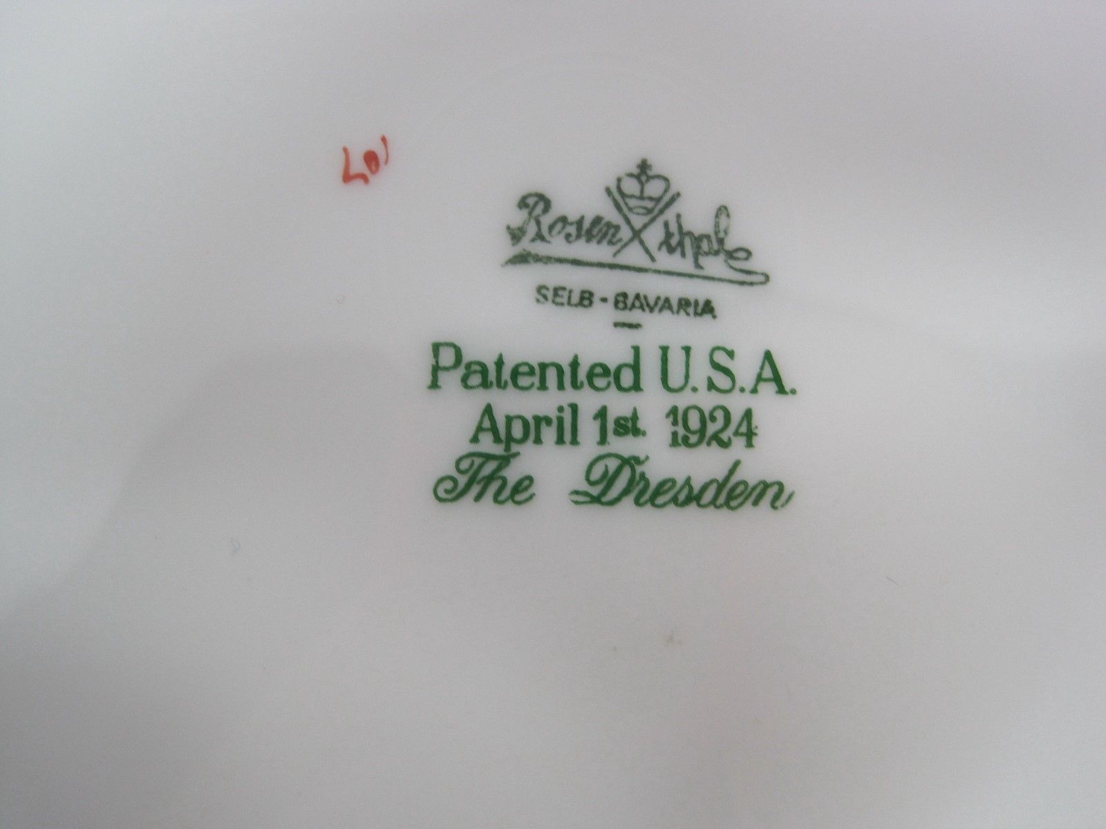 Collectible 1924 Never Used s ROSENTHAL The Dresden Bavaria Germany Rose plate