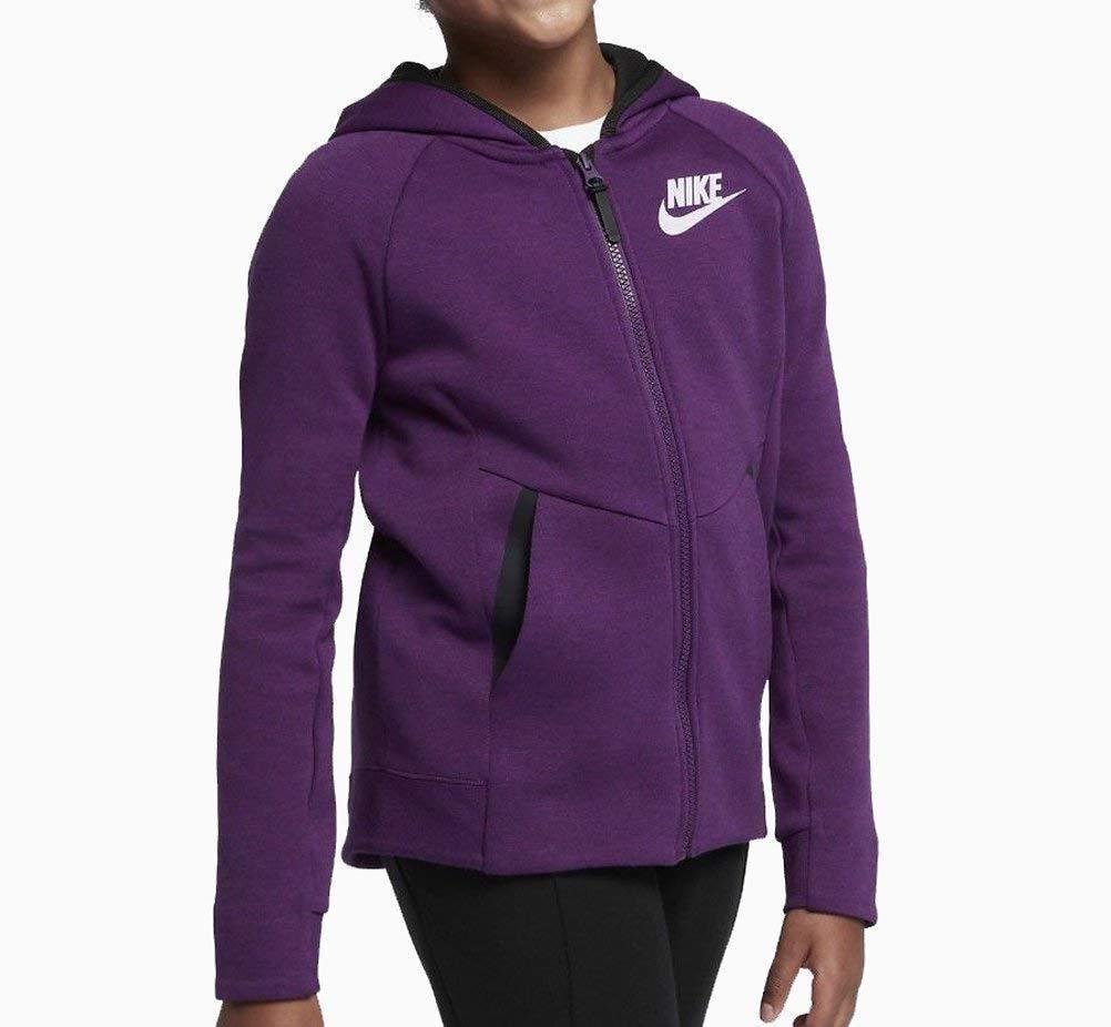 Nike Sportswear Girl's Purple Tech Fleece Full Zip Hoodie Jacket MSRP ...