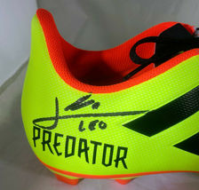LIONEL MESSI / AUTOGRAPHED ADIDAS PREDATOR YELLOW & BLACK SOCCER CLEAT / COA  image 2