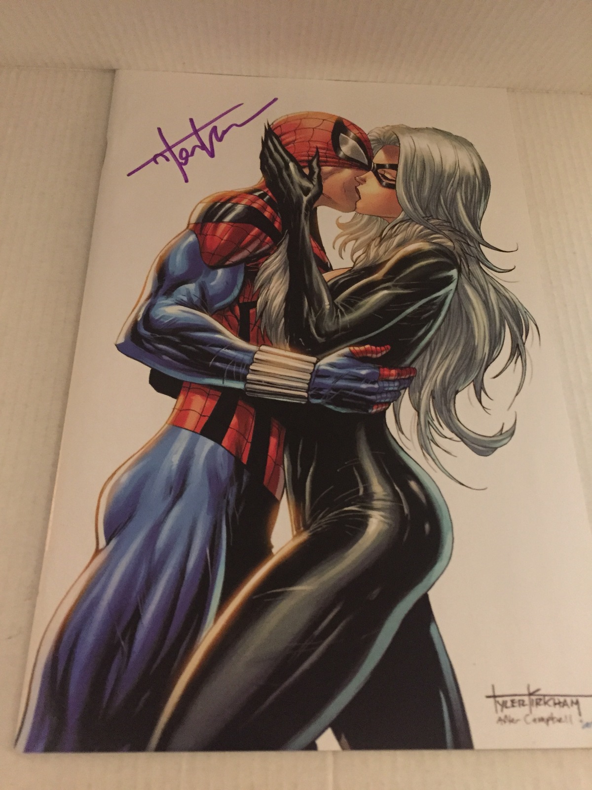 2022 Marvel Ben Reilly Spider Man Kissing Black Cat Virgin Variant Edition Signe Comics 5852