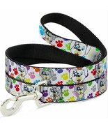 Puppies with Paw Prints Multi Color Dog Leash by Buckle-Down - $21.00