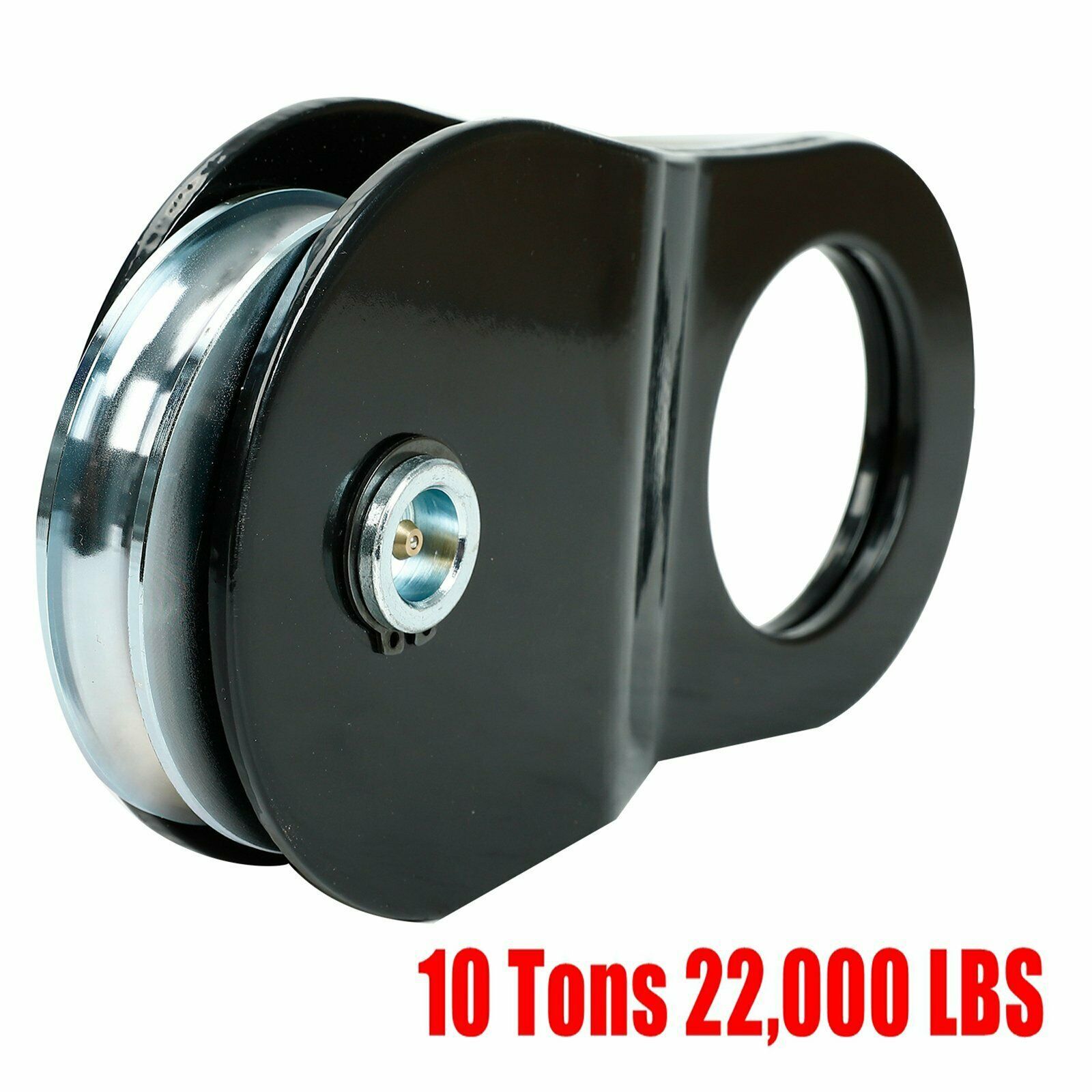 10 Ton Recover Vehicle Winch Pulley 22,000 LBS Capacity Snatch Block Black