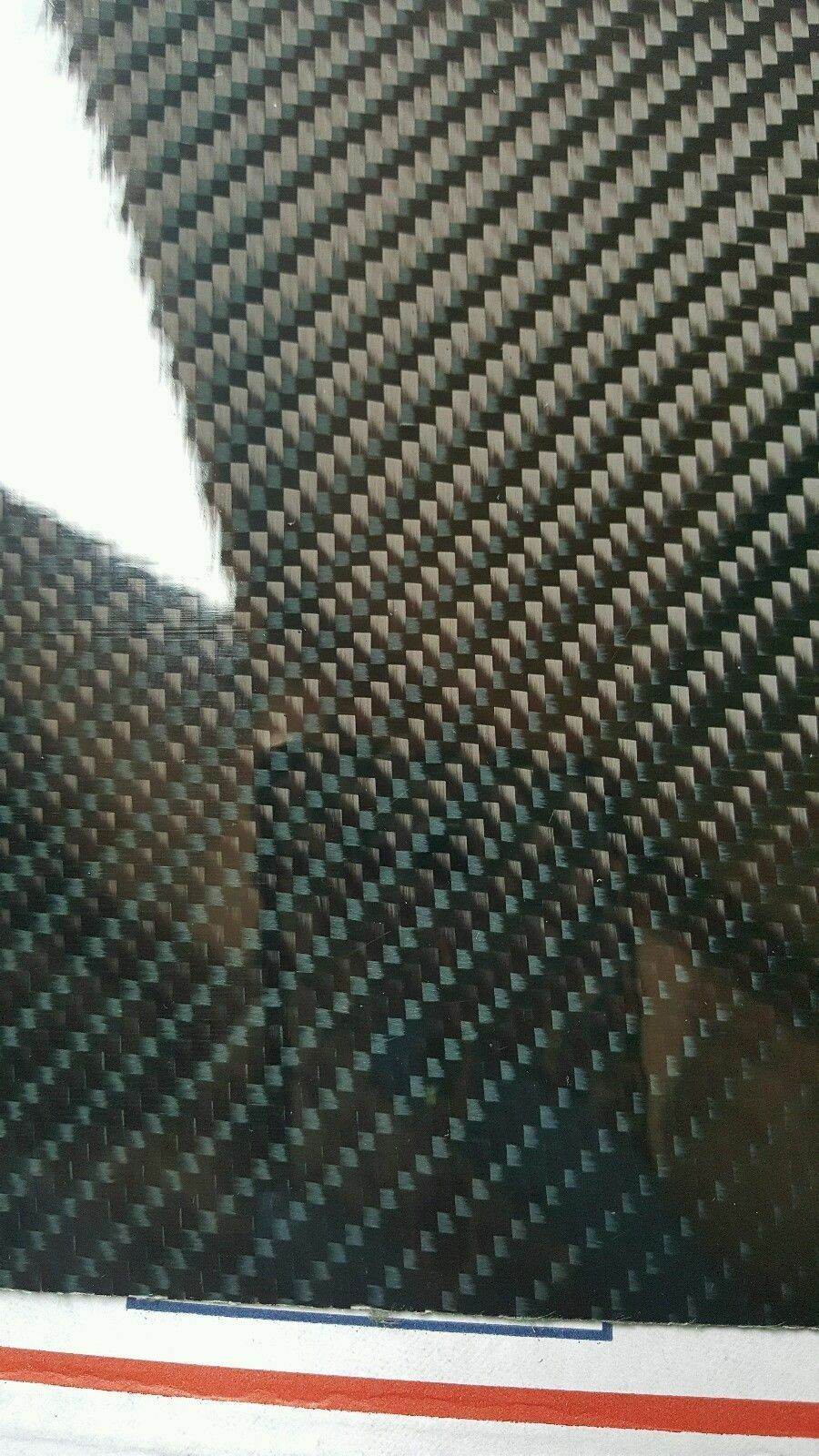 Carbon Fiber kevlar Hybrid Fiberglass Panel 6"×78"×1/16" Glossy One