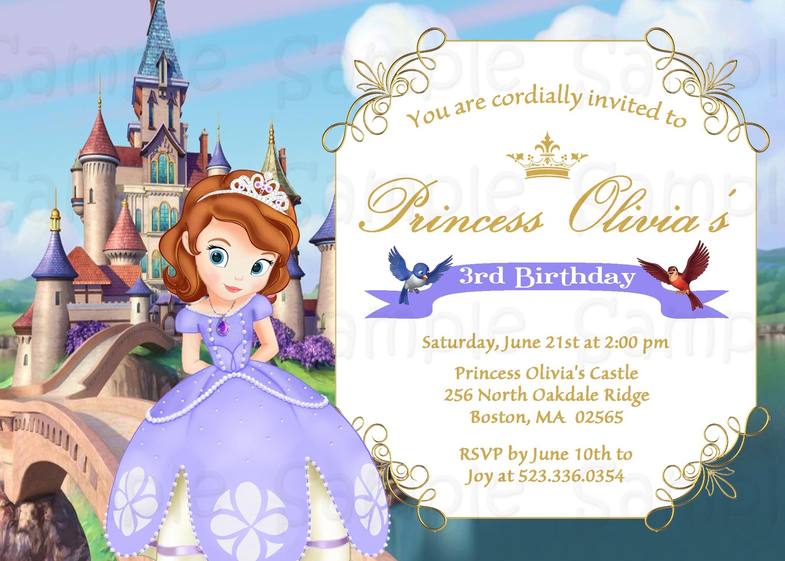 Sofia the First Personalized invitation, and 50 similar items