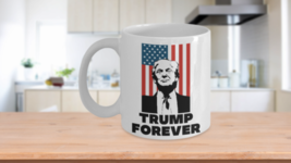 Donald Trump Forever Mug American Flag President 45 Squared Supporter Co... - $14.65+