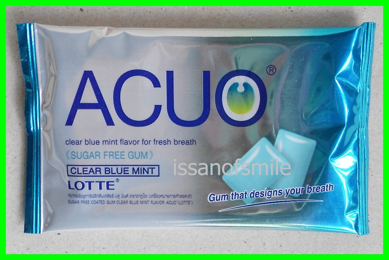 ACUO Clear Blue Mint Flavor For Fresh Breath Sugar Free Gum (12g ...